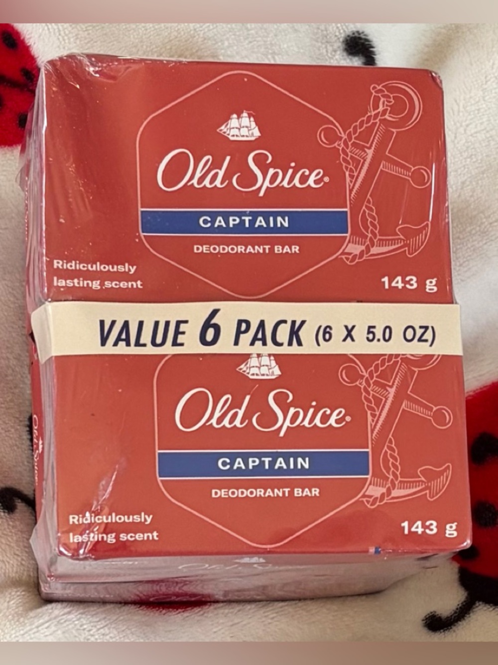 Old Spice Captain deodorant bar soap - 6 pack 5 oz bars